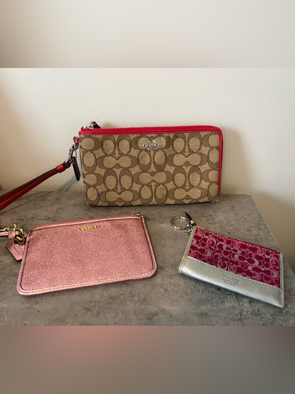 3 COACH WRISTLETS/WALLETS